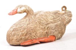 LARGE LATE 20TH CENTURY GOOSE / SWAN MODEL FIGURE