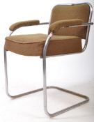 BRITISH MODERN DESIGN - MID CENTURY CHROME CANTILEVER OFFICE / DINING CHAIR