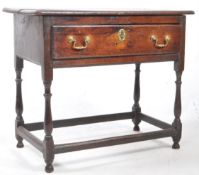 18TH CENTURY GEORGE III OAK SIDE HALL TABLE LOWBOY
