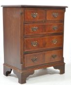 REPRODUCTION 19TH CENTURY MAHOGANY BACHELOR'S CHEST OF DRAWERS