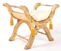 19TH CENTURY LOUIS XVI STYLE GILTWOOD STOOL