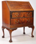 1940S QUEEN ANNE REVIVAL WALNUT BUREAU DESK