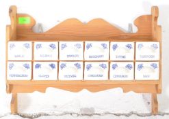 MODERN PINE WALL MOUNTED HERB & SPICE RACK