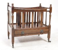 SHELCO, ENGLAND - REPRODUCTION MAHOGANY CANTERBURY MAGAZINE RACK