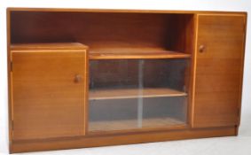 CASTLE FURNITURE - MID CENTURY TEAK BOOKCASE CABINET