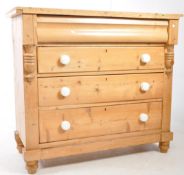 VICTORIAN 19TH CENTURY SCOTTISH PINE CHEST OF DRAWERS