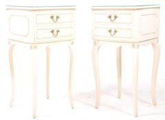 PAIR OF 20TH CENTURY LOUIS XVI BEDSIDE TABLES