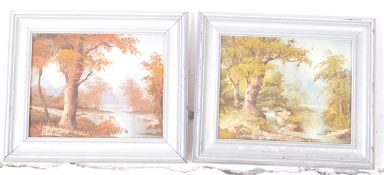 IRENE CAFIERI - TWO 20TH CENTURY COUNTRY LANDSCAPE OIL PAINTINGS