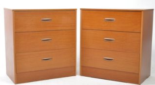 BRITISH MODERN DESIGN - PAIR OF TEAK CHEST OF DRAWERS