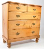 19TH CENTURY VICTORIAN PINE CHEST OF DRAWERS