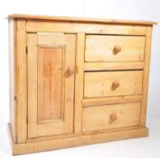 19TH CENTURY VICTORIAN PINE CUPBOARD / SIDEBOARD