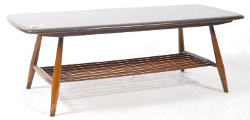 ERCOL FURNITURE - MID CENTURY BEECH & ELM COFFEE TABLE