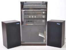 PIONEER STEREO STACKING HIFI SYSTEM - IN TEAK DISPLAY CABINET