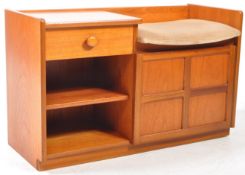 NATHAN - MID CENTURY SQUARES TEAK TELEPHONE TABLE