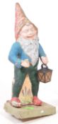 20TH CENTURY VINTAGE CONCRETE GARDEN GNOME