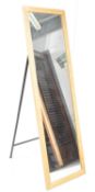 CONTEMPORARY BLONDE OAK CHEVAL MIRROR