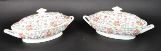 MINTON, HADDON HALL - PAIR OF MID CENTURY LIDDED TUREEN