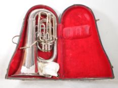 BOOSEY & CO - EARLY 20TH CENTURY CASED IMPERIAL SOLBRON TUBA
