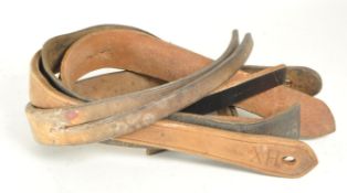 COLLECTION OF 19TH / 20TH CENTURY LEATHER TAWSE SCHOOL BELTS
