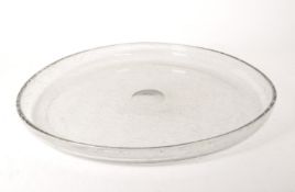 LARGE LATE 20TH CENTURY ABSTRACT STUDIO GLASS TRAY
