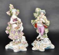 PAIR OF LATE 19TH / EARLY 20TH CENTURY CONTINENTAL PORCELAIN FIGURES
