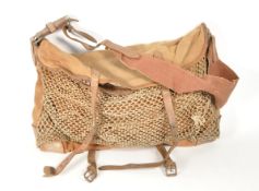 1950S VINTAGE FISHERMAN'S FISHING CANVAS BAG