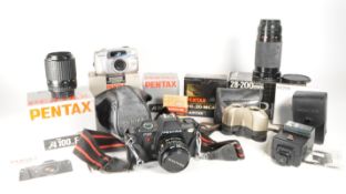 PENTAX - COLLECTION OF LATE 20TH CENTURY CAMERAS & LENSES