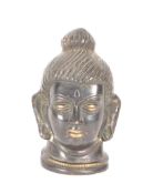 19TH CENTURY BRONZE BUDDHA HEAD / BUST GUANYIN