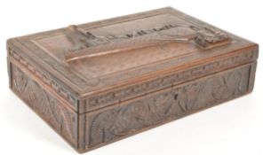 VINTAGE 20TH CENTURY CARVED CHINESE STORAGE BOX / CHEST