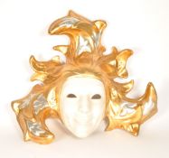 20TH CENTURY VENETIAN POTTERY MASK