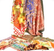 COLLECTION OF LATE 20TH CENTURY VINTAGE SCARVES