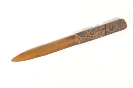 GERMAN BLACK FOREST HAND CARVED LETTER OPENER