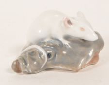 ROYAL COPENHAGEN - 20TH CENTURY PORCELAIN MOUSE