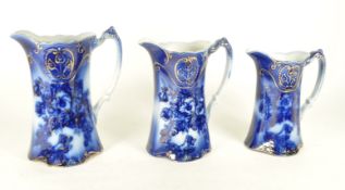 BROWN & STEVENTON - THREE 20TH CENTURY BURSLEM POTTERY JUGS