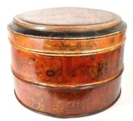 CHINESE EARLY 20TH CENTURY WOODEN / BAMBOO STACKING BOX FOOD BASKET