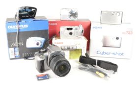 COLLECTION OF CAMERAS - OLYMPUS - CANON -SONY