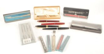 COLLECTION OF LATE 20TH CENTURY FOUNTAIN AND BALLPOINT PENS