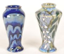 COBRIDGE - TWO 21ST CENTURY STONEWARE MINIATURE VASES