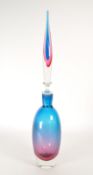 MURANO - ITALIAN MID CENTURY FLAVIO POLI SOMMERSO GLASS DECANTER