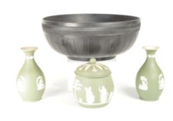 KEITH MURRAY FOR WEDGWOOD - BLACK BASALT CENTREPIECE BOWL