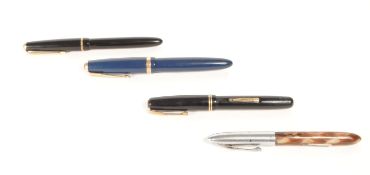 COLLECTION OF FOUR 20TH CENTURY FOUNTAIN PENS