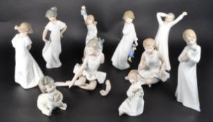 LLADRO - NAO - COLLECTION OF TEN LATE 20TH CENTURY PORCELAIN FIGURES