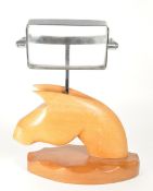 LATE 20TH CENTURY MAGNIFYING GLASS WITH CARVED HORSE BUST STAND