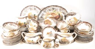 PALISSY - MID CENTURY ROYAL WORCESTER GAME SERIES DINNER SERVICE