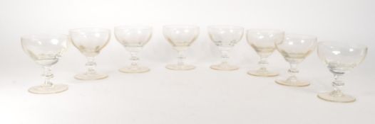 EIGHT 19TH CENTURY RUMMER GLASSES