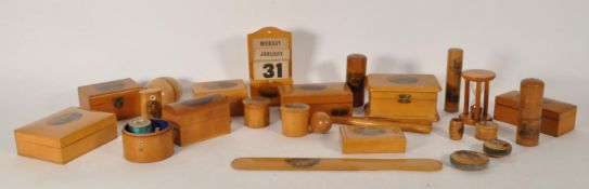 COLLECTION OF 19TH CENTURY SOUTH EAST RELATED MAUCHLINE WARE