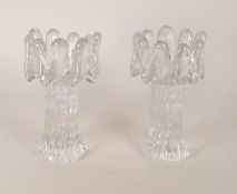 KOSTA BODA - GORAN WARFF - PAIR OF MID CENTURY CANDLE HOLDERS