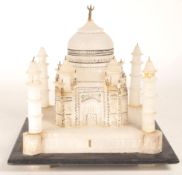 HAND CARVED TAJ MAHAL ALABASTER SCULPTURE
