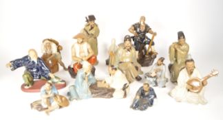 COLLECTION OF CHINESE CERMAIC MUD MEN