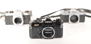 THREE VINTAGE 20TH CENTURY 35MM SLR CAMERAS